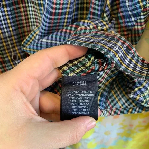 Mens Robert graham colorful plaid button down dress up shirt long sleeve - Picture 12 of 13